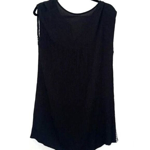 Maurices Black & White Embroidered Sleeveless Top M - Picture 5 of 6